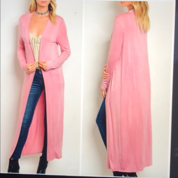 LAST ONE open front pink duster - Picture 2 of 5